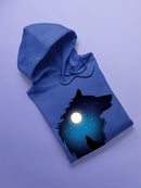 Wolf Howling At The Moon. Hoodie -SPIdeals Designs