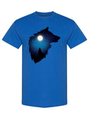 Wolf Howling At The Moon. T-shirt -SPIdeals Designs