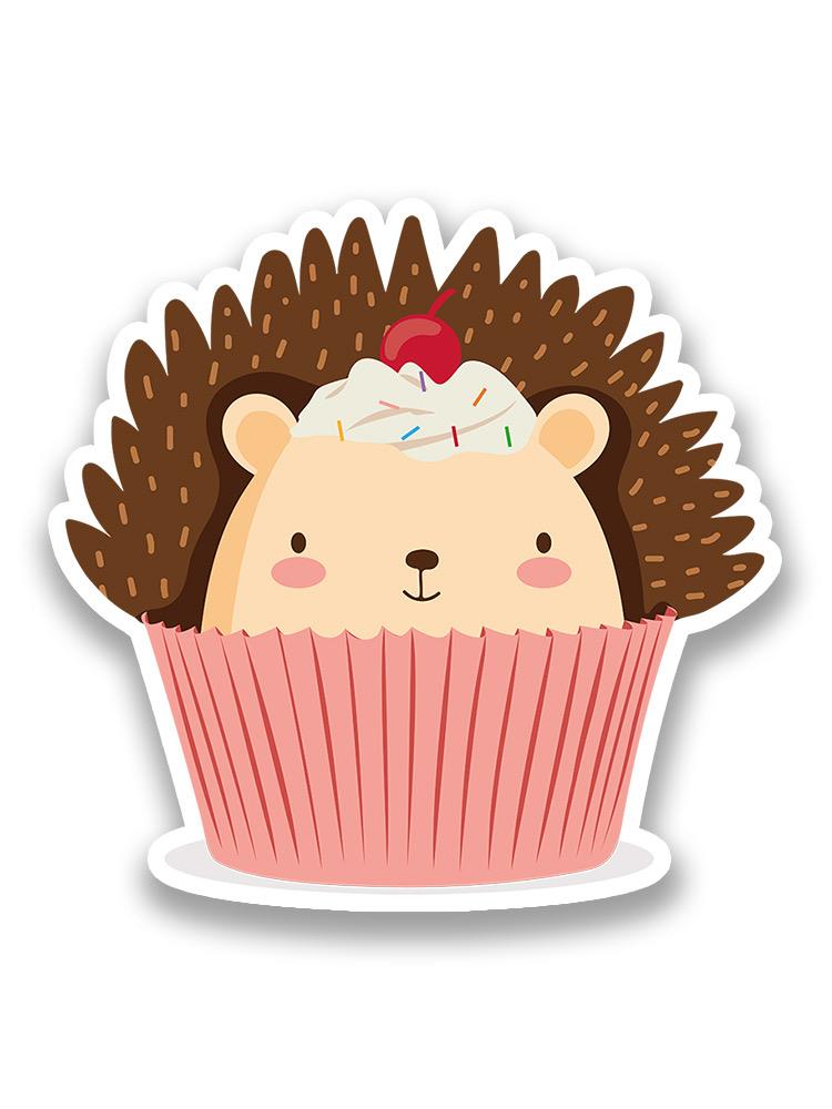 Hedgehog Cupcake Sticker -SPIdeals Designs