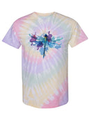 Dragonfly In Colors Tie Dye Tee -SPIdeals Designs