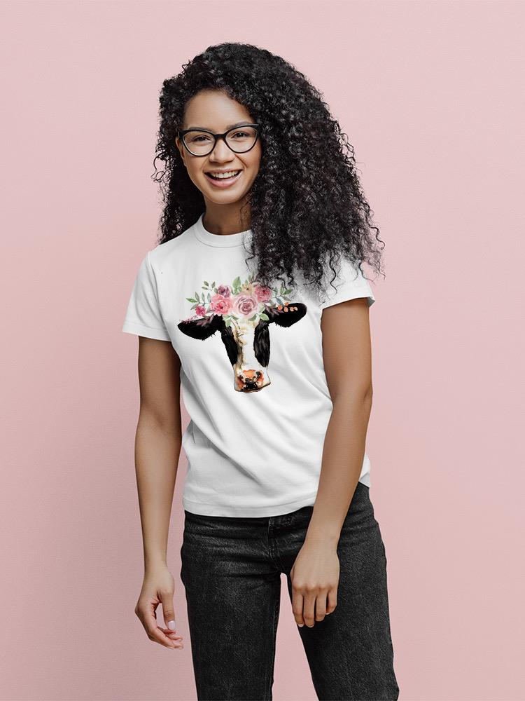 Flower Cow T-shirt -SPIdeals Designs