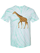 Giraffe In Profile Tie Dye Tee -SPIdeals Designs