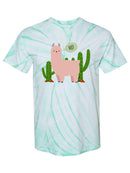 Greeting Llama Tie Dye Tee -SPIdeals Designs