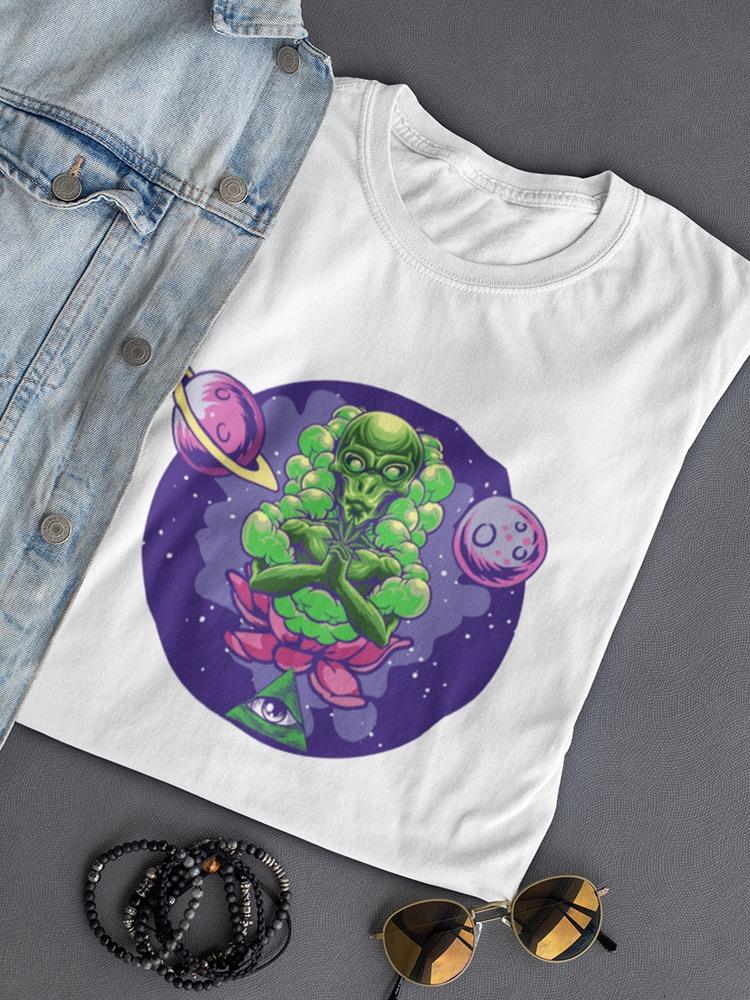 Cosmical Alien And Planets T-shirt -SPIdeals Designs