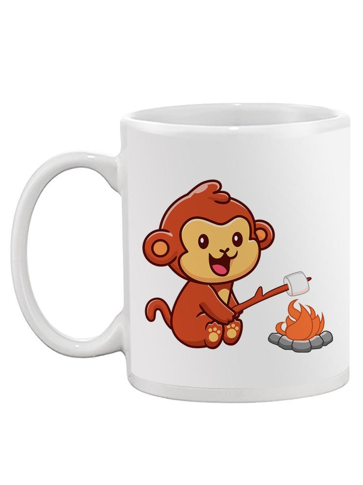 Monkey Roasting Marshmallows Mug -SPIdeals Designs