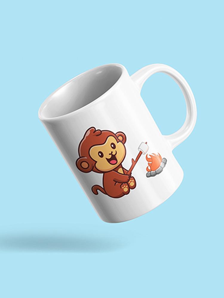 Monkey Roasting Marshmallows Mug -SPIdeals Designs