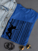 Skating On A Barcode T-shirt -SPIdeals Designs