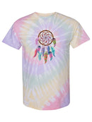 Feathered Dreamcatcher Tie Dye Tee -SPIdeals Designs