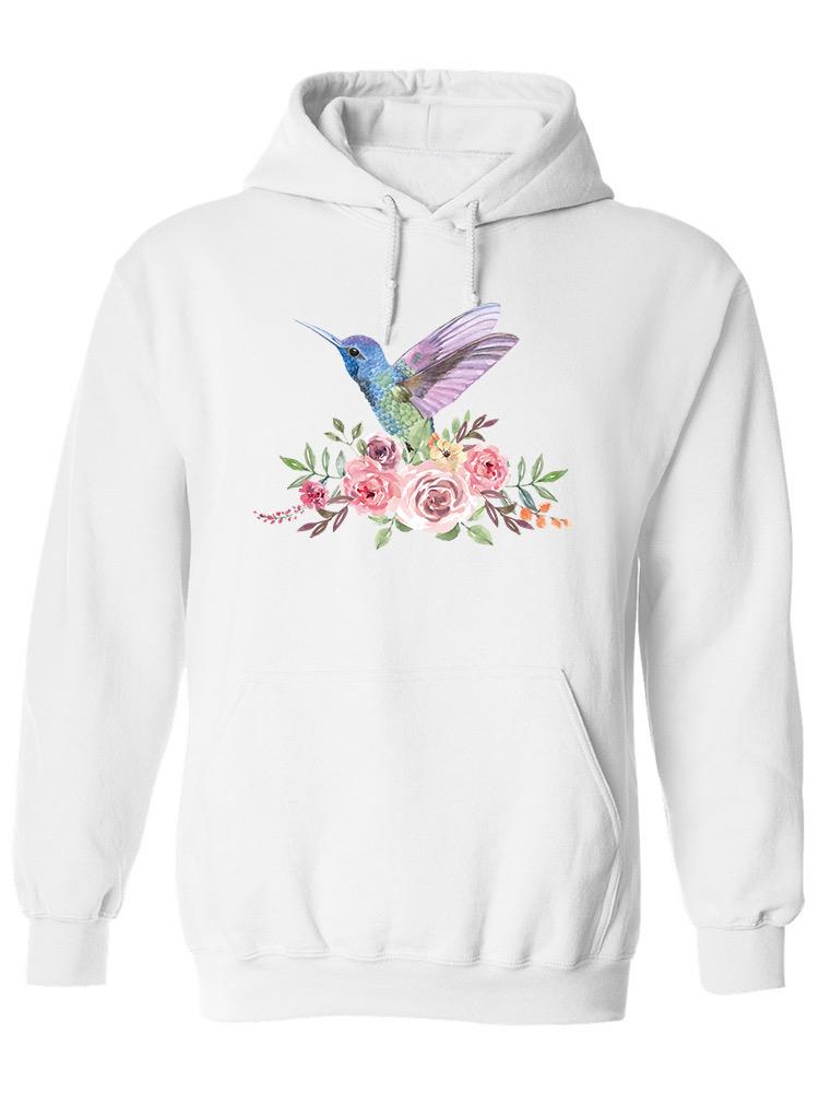Hummingbird With Flowers Hoodie -SPIdeals Designs