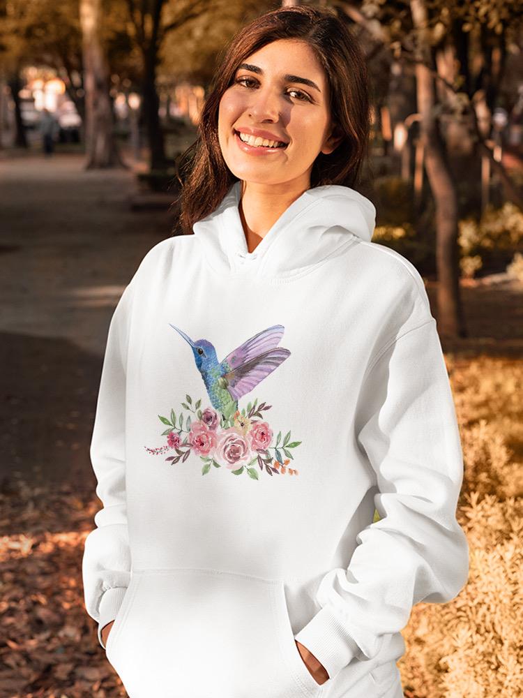 Hummingbird With Flowers Hoodie -SPIdeals Designs