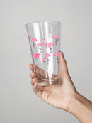 Pink Flamingos. Pint Glass -SPIdeals Designs
