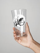 Crow Sitting On A Tree Pint Glass -SPIdeals Designs