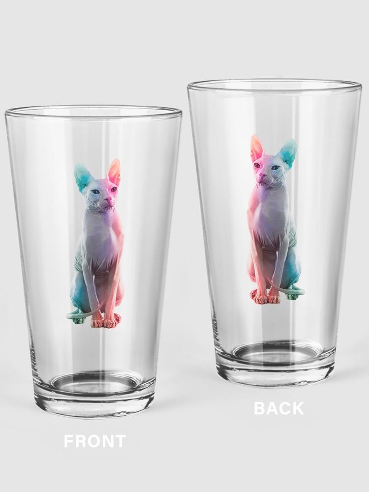 A Sitting Sphynx Cat Pint Glass -SPIdeals Designs