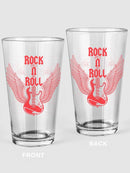 Rock N' Roll Guitar Pint Glass -SPIdeals Designs
