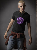 Purple Circle With Pattern T-shirt -SPIdeals Designs
