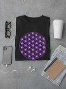 Purple Circle With Pattern T-shirt -SPIdeals Designs