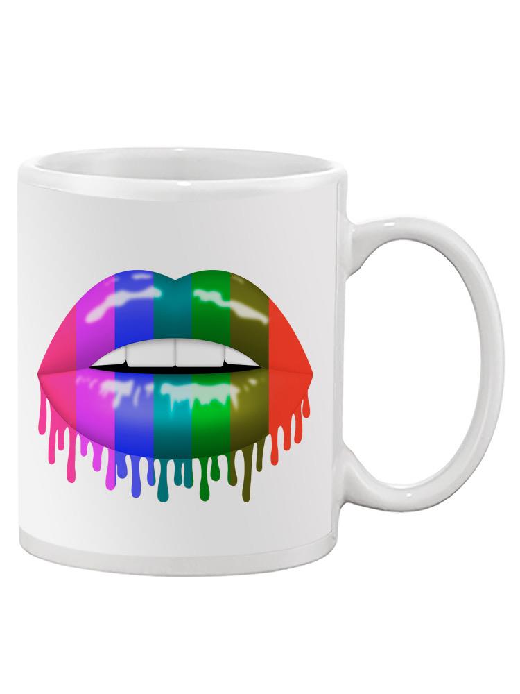 Rainbow Colored Lips. Mug -SPIdeals Designs