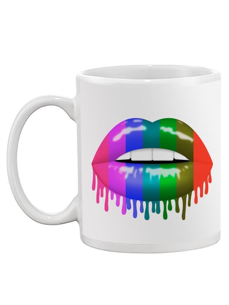 Rainbow Colored Lips. Mug -SPIdeals Designs