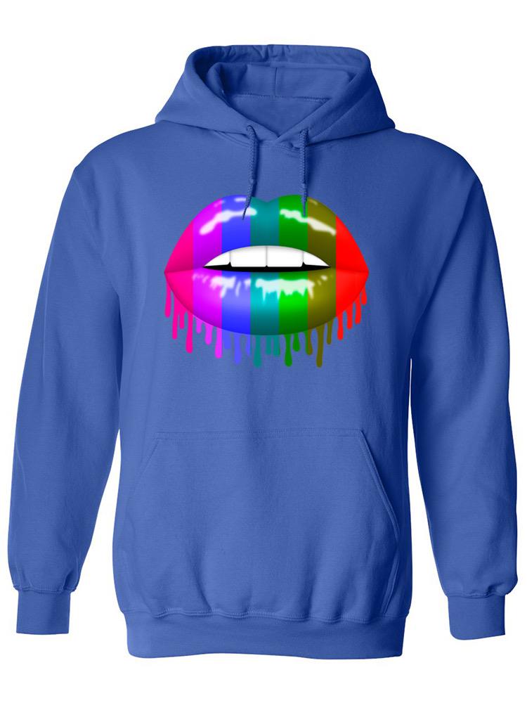Rainbow Colored Lips. Hoodie -SPIdeals Designs