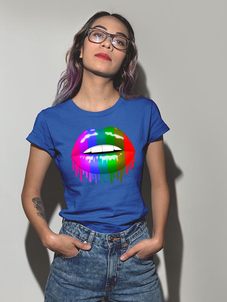 Rainbow Colored Lips. T-shirt -SPIdeals Designs