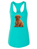 Sitting Maltese Dog Racerback Tank -SPIdeals Designs