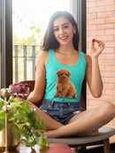 Sitting Maltese Dog Racerback Tank -SPIdeals Designs