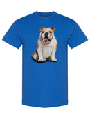 English Bulldog Sitting T-shirt -SPIdeals Designs