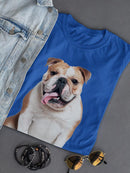 English Bulldog Sitting T-shirt -SPIdeals Designs