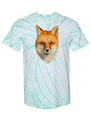 Red Fox Face Tie Dye Tee -SPIdeals Designs