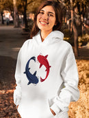 Two Koi Fish Hoodie -SPIdeals Designs