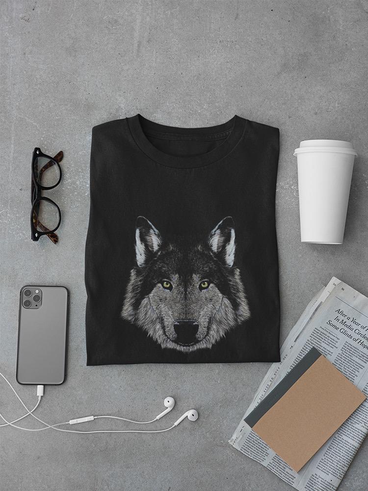 Wolf Face Portrait T-shirt -SPIdeals Designs