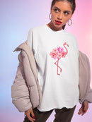 Flamingo Made Of Flowers T-shirt -SPIdeals Designs