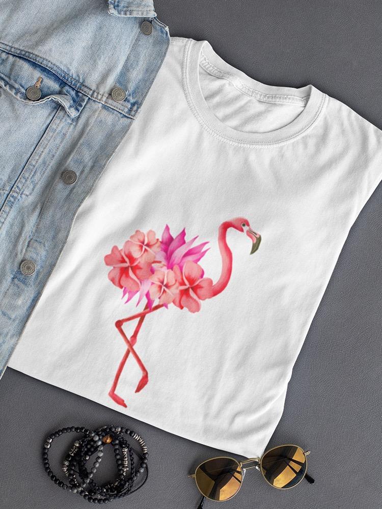 Flamingo Made Of Flowers T-shirt -SPIdeals Designs