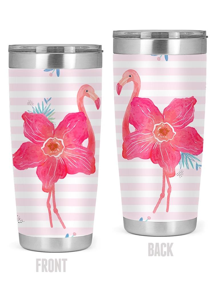 A Flamingo Flower Tumbler -SPIdeals Designs