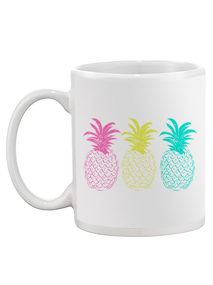 Colored Pineapples Mug -SPIdeals Designs