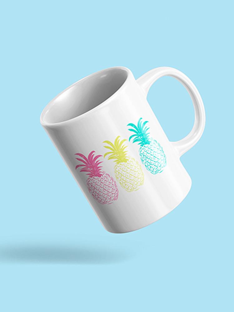 Colored Pineapples Mug -SPIdeals Designs