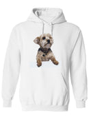 Yorkie Dog Leaning Hoodie -SPIdeals Designs