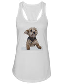 Yorkie Dog Leaning T-shirt -SPIdeals Designs