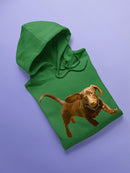 Running Dachshund Hoodie -SPIdeals Designs