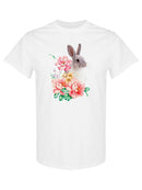 Cute Bunny With Flowers T-shirt -SPIdeals Designs