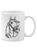 Black And White Horse Mug -SPIdeals Designs