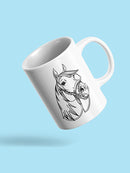 Black And White Horse Mug -SPIdeals Designs