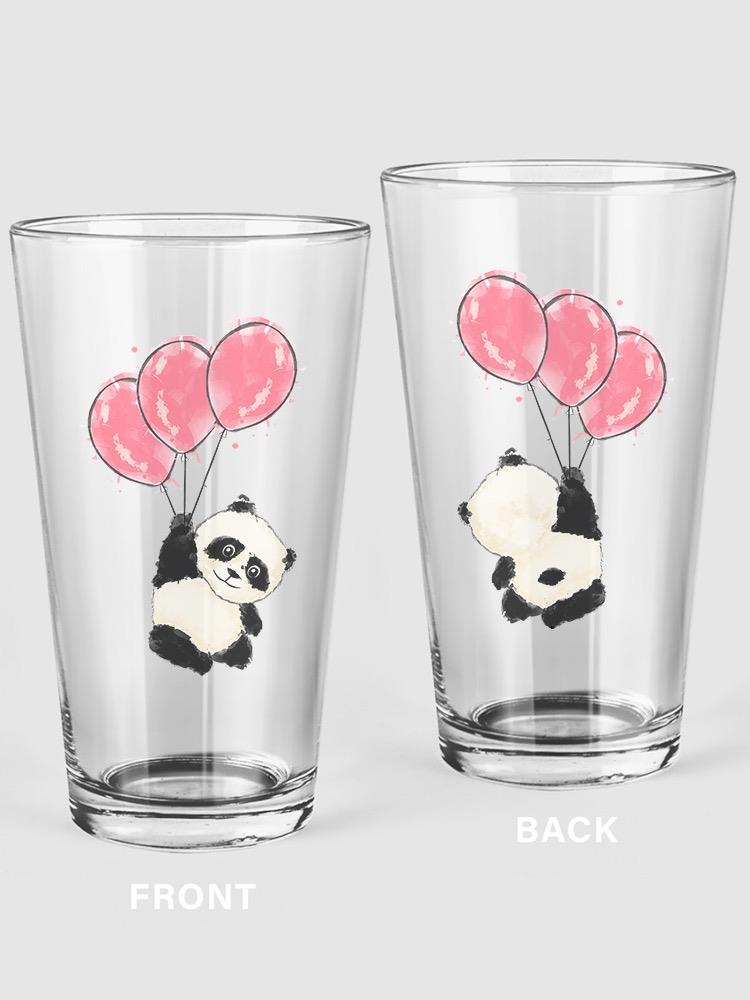 Panda Floating With Balloons Pint Glass -SPIdeals Designs