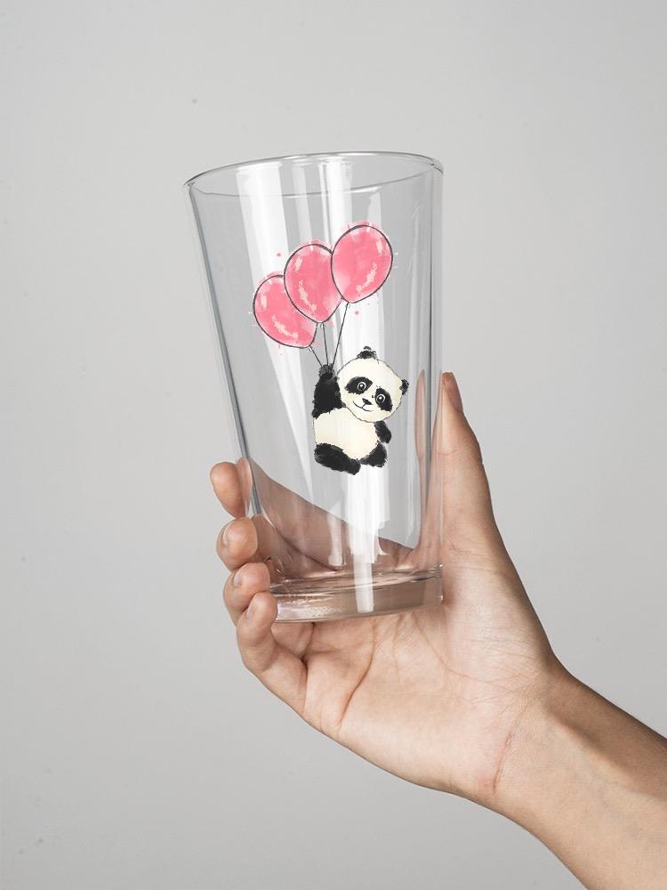 Panda Floating With Balloons Pint Glass -SPIdeals Designs