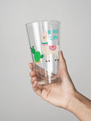 No Prob Llama And Cactus Pint Glass -SPIdeals Designs