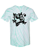 Black Butterflies Tie Dye Tee -SPIdeals Designs
