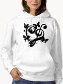 Black Butterflies Hoodie -SPIdeals Designs