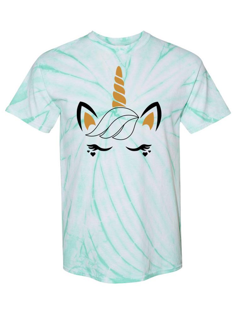 Unicorn With Eyes Closed Tie Dye Tee -SPIdeals Designs