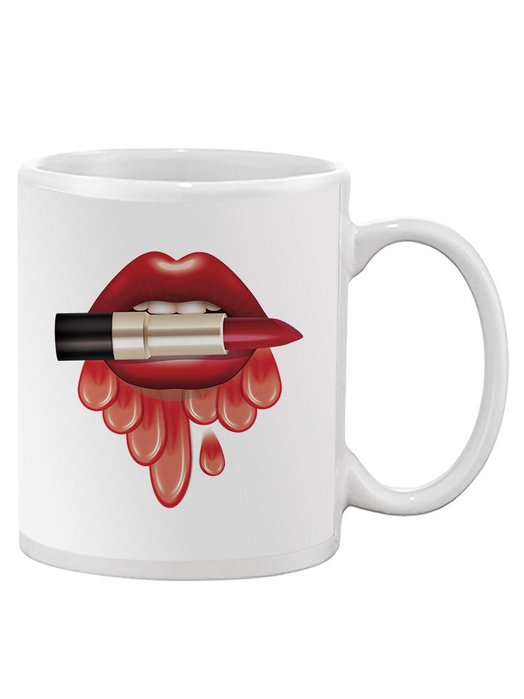 Lips With Red Lipstick Mug -SPIdeals Designs