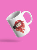 Lips With Red Lipstick Mug -SPIdeals Designs
